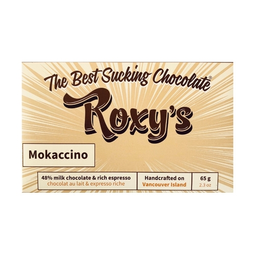 Roxy's Chocolate - Mokaccino - Milk Chocolate & Rich Espresso - 48% Cacao 65g, 1 Each