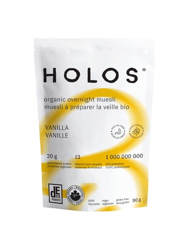 Holos - Organic Overnight Muesli - Vanilla 90g, 1 Each