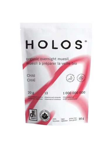 Holos - Organic Overnight Muesli - Chai 90g, 1 Each