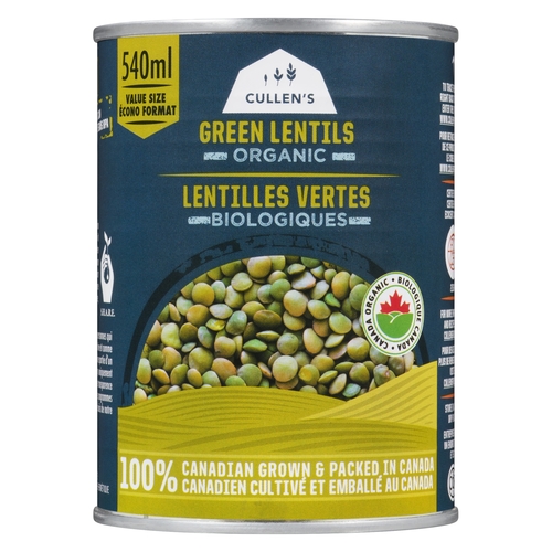 Cullen's - Organic Green Lentils 540ml, 1 Each