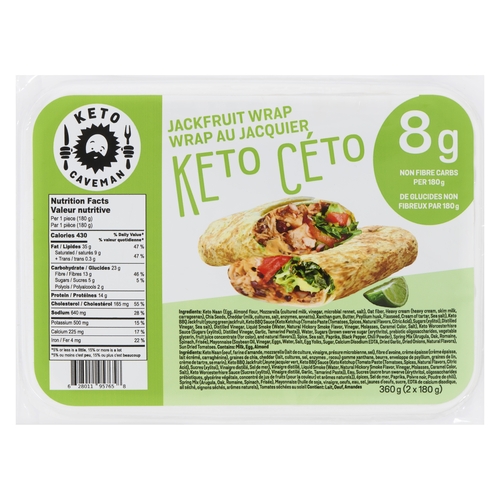 Keto Caveman - Jackfruit Wrap 2 x 180g 360g