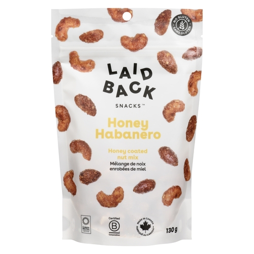 Laid Back Snacks - Honey Coated Nut Mix - Honey Habanero 130g, 1 Each