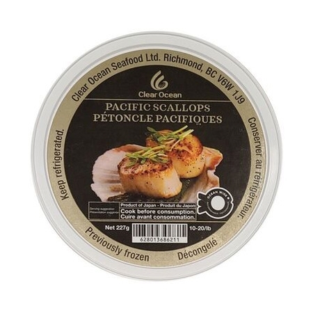 Clear Ocean - Pacific Scallops 227g, 1 Each