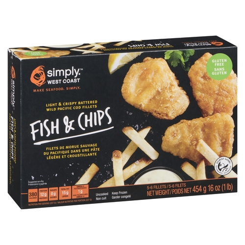 Simply West Coast - Fish & Chips 454g, 1 Each