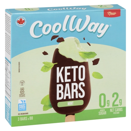 CoolWay - Keto Ice Cream Bars - Bars - Mint 3/88ml, 1 Each