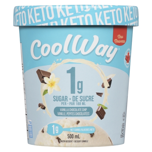 CoolWay - Keto Frozen Dessert - Vanilla Chocolate Chip 500ml