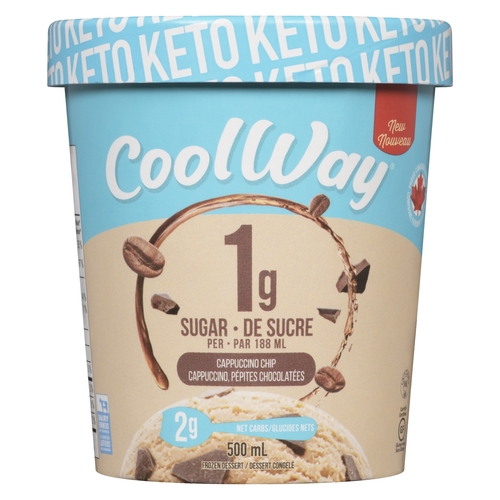 CoolWay - Keto Frozen Dessert - Cappuccino Chip 500ml, 1 Each