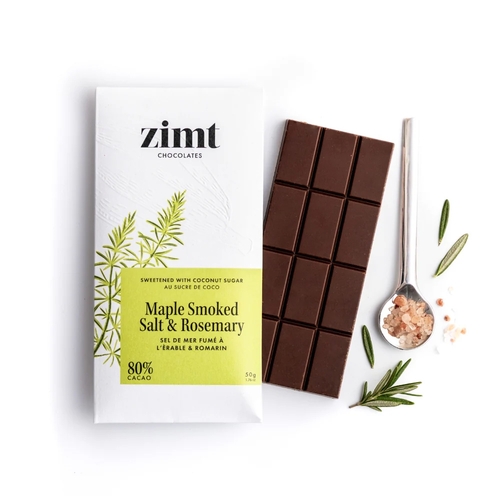 Zimt Chocolates - Maple Smoked Salt + Rosemary 50g