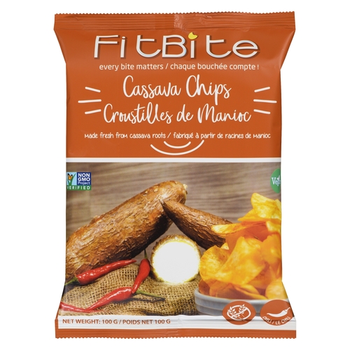 FitBite - Cassava Chips - Spicy 100g, 1 Each