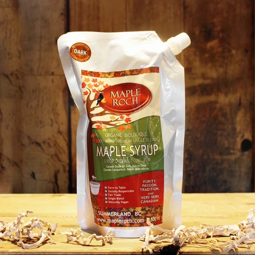 Maple Roch - Organic Maple Syrup - Canada Grade A - Dark, Robust Taste 500ml, 1 Each