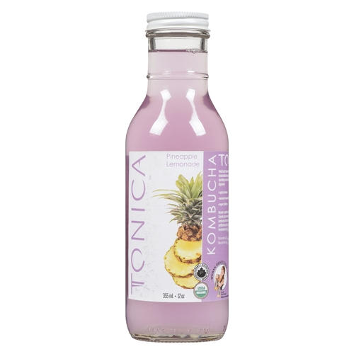 Tonica Organic Kombucha - Pineapple Sparkle 370ml, 1 Each
