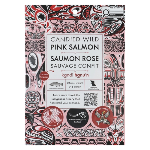 Authentic Indidenous Seafood - Candied Wild Pink Salmon 60g, 1 Each
