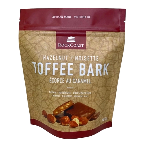 RockCoast Toffee Bark - Hazelnut 105g, 1 Each