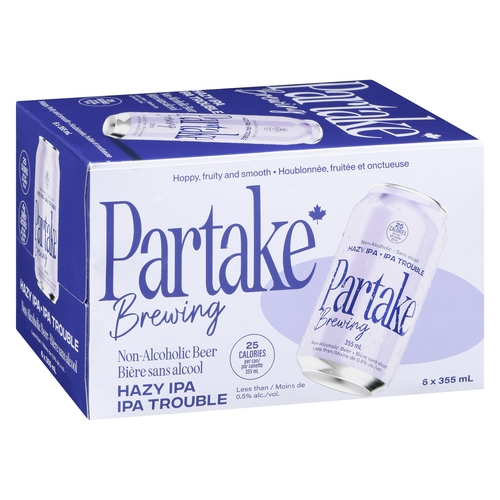 Partake Brewing Non-Alcoholic Beer - Hazy IPA 6/355ml, 1 Each