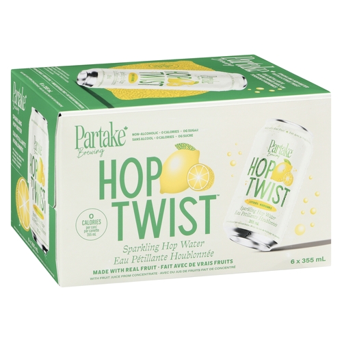 Partake Brewing Hop Twist Sparkling Hop Water with a Citrus Twist 6/355ml, 1 Each