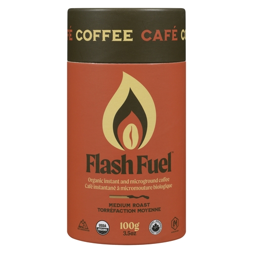 Flash Fuel Organic Instant and Microground Coffee - Medium Roast 100g, 1 Each