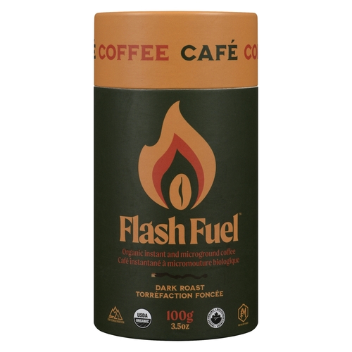 Flash Fuel Organic Instant and Microground Coffee - Dark Roast 100g, 1 Each