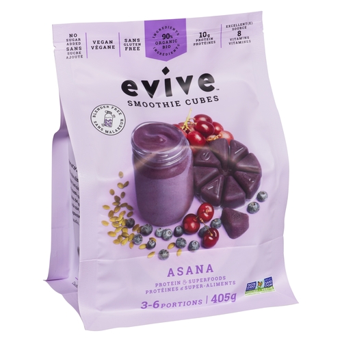 Evive - 90% Organic Smoothie Cubes - Asana 405g, 1 Each