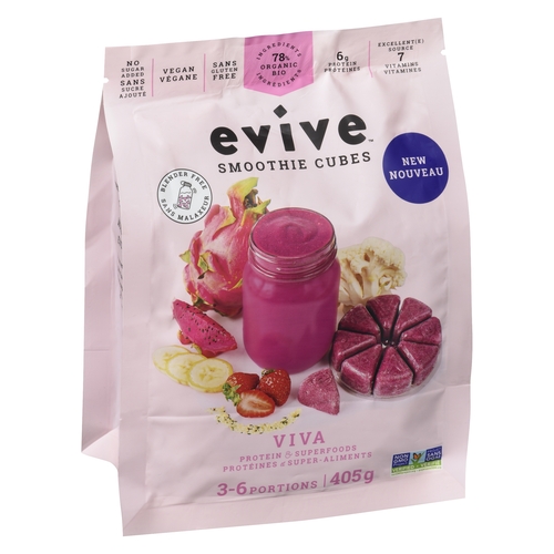 Evive - 78% Organic Smoothie Cubes - Viva 405g, 1 Each