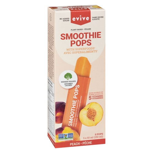 Evive - Smoothie Pops - Peach 5's 250g, 1 Each