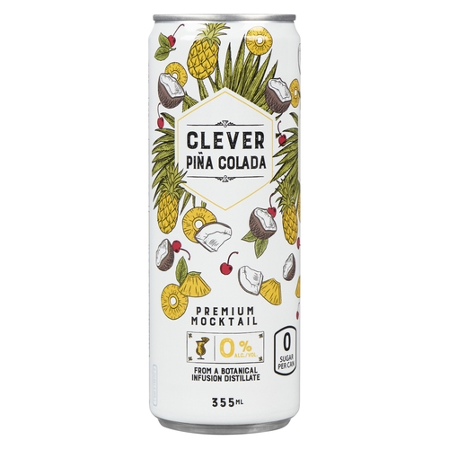 Clever Premium Mocktail - Piña Colada 355ml, 1 Each