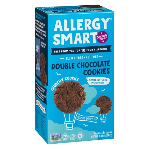 Allergy Smart - Cookies - Double Chocolate 10's 140g, 1 Each