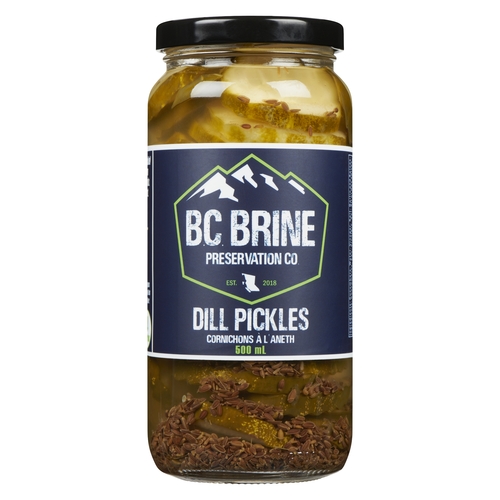 BC Brine Preservation Co - Dill Pickles 500ml, 1 Each