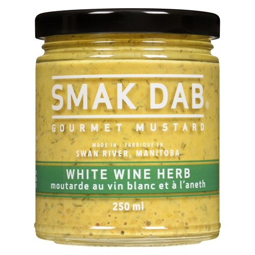 Smak Dab Gourmet Mustard - White Wine Herb 250ml