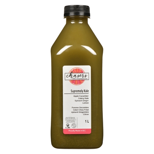 Chasers - 100% Cold Pressed Juice - Supremely Kale 1l, 1 Each