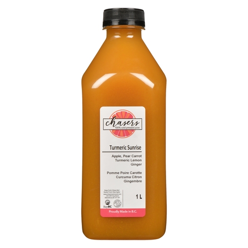 Chasers - 100% Cold Pressed Juice - Turmeric Sunrise 1l, 1 Each