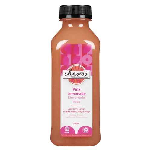 Chasers 100% Cold Pressed Juice - Pink Lemonade 500ml, 1 Each