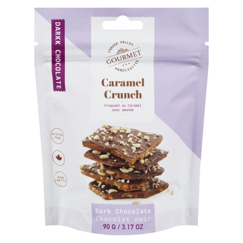 Fraser Valley - Gourmet Caramel Crunch - Dark Chocolate 90g, 1 Each