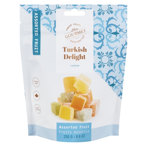 Fraser Valley Gourmet Turkish Delight - Assorted Fruit 250g, 1 Each