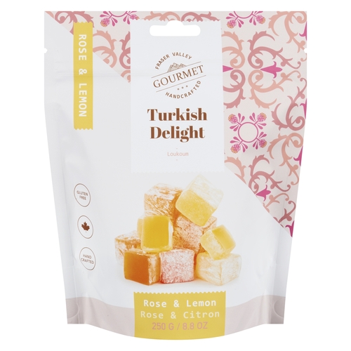 Fraser Valley Gourmet Turkish Delight - Rose & Lemon 250g, 1 Each
