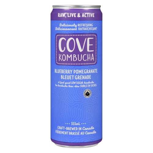 Cove Organic Kombucha - Blueberry Pomegranate 355ml, 1 Each