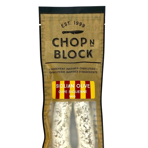 Chop N Block - Salami - Sicilian Olive 140g, 1 Each