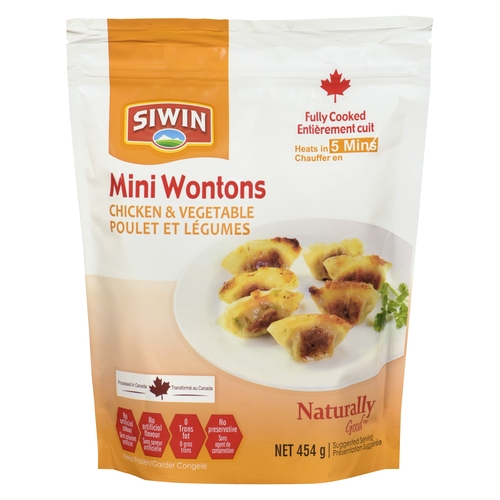 Siwin - Mini Wontons - Chicken & Vegetable 454g, 1 Each