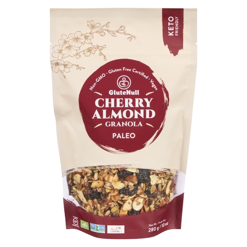 GluteNull - Gluten Free Granola - Cherry Almond 280g, 1 Each