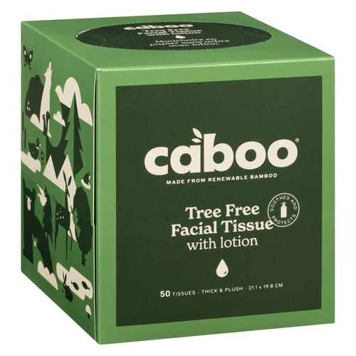 Caboo Tree Free Bamboo Facial Tissues with Lotion 50s, 1 Each
