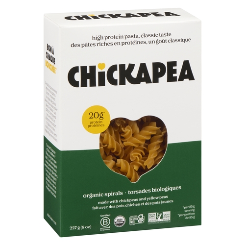 Chickapea Organic Pasta - Spirals 227g, 1 Each