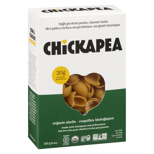 Chickapea Organic Pasta - Shells 227g, 1 Each