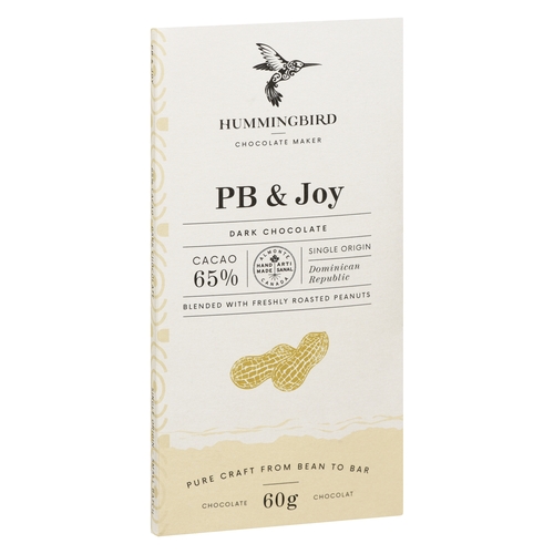 Hummingbird Chocolate Maker - Dark Chocolate - PB & Joy 65% Cacao 60g, 1 Each