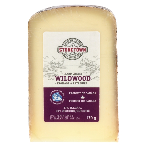 Stonetown Artisan Cheese - Wildwood Hard Cheese 37% m.f. 170g, 1 Each