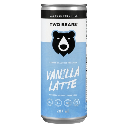 Two Bears - Coffee & Lactose-Free Milk - Vanilla Latte 207ml