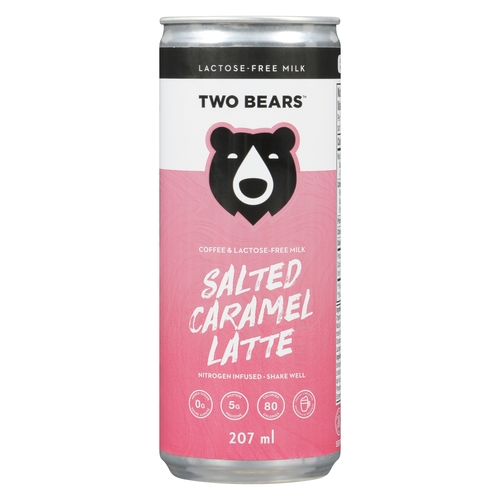 Two Bears - Coffee & Lactose-Free Milk - Salted Caramel Latte 207ml, 1 Each