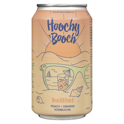 Hoochy 'Booch - Tea Infused Kombucha - Bellini 355ml