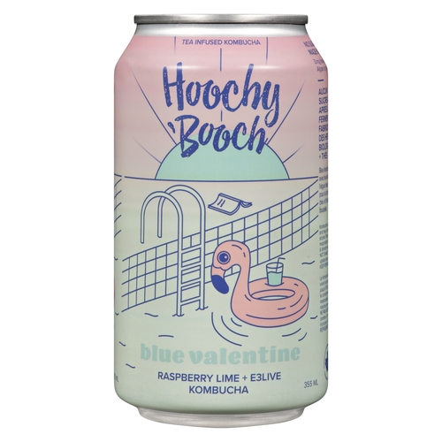 Hoochy 'Booch - Tea Infused Kombucha - Blue Valentine 355ml