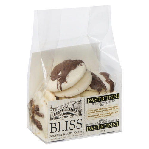 Bliss Gourmet Baked Goods - Buttercream Filled Cookies Pasticinni 175g, 1 Each