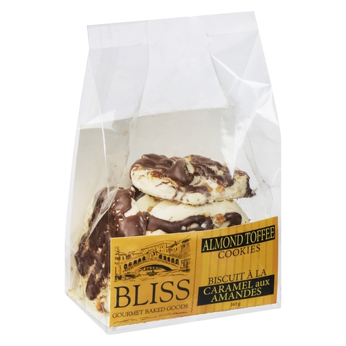 Bliss Gourmet Baked Goods - Almond Toffee Cookies 165g, 1 Each