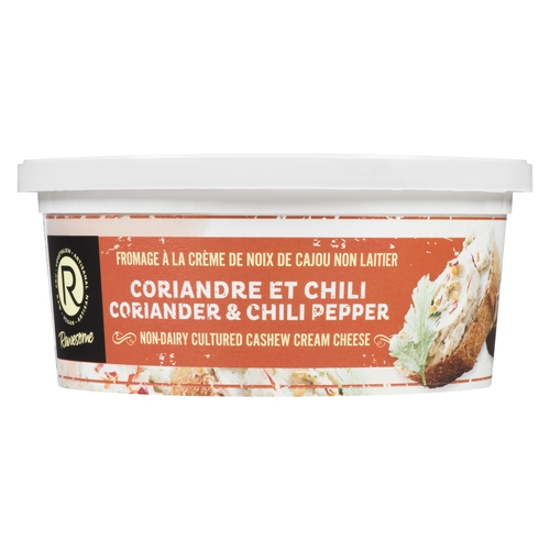 Rawesome - Non-Dairy Cultured Cashew Cream Cheese - Coriander & Chili Pepper 227g, 1 Each
